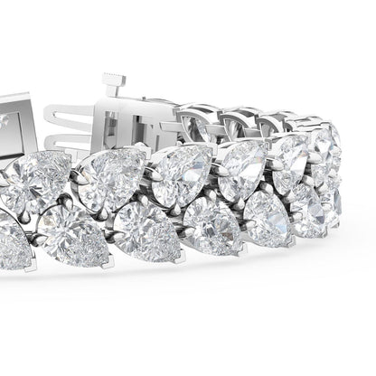 White Gold / 22.87ct Lab Grown Diamond Tennis Bracelet