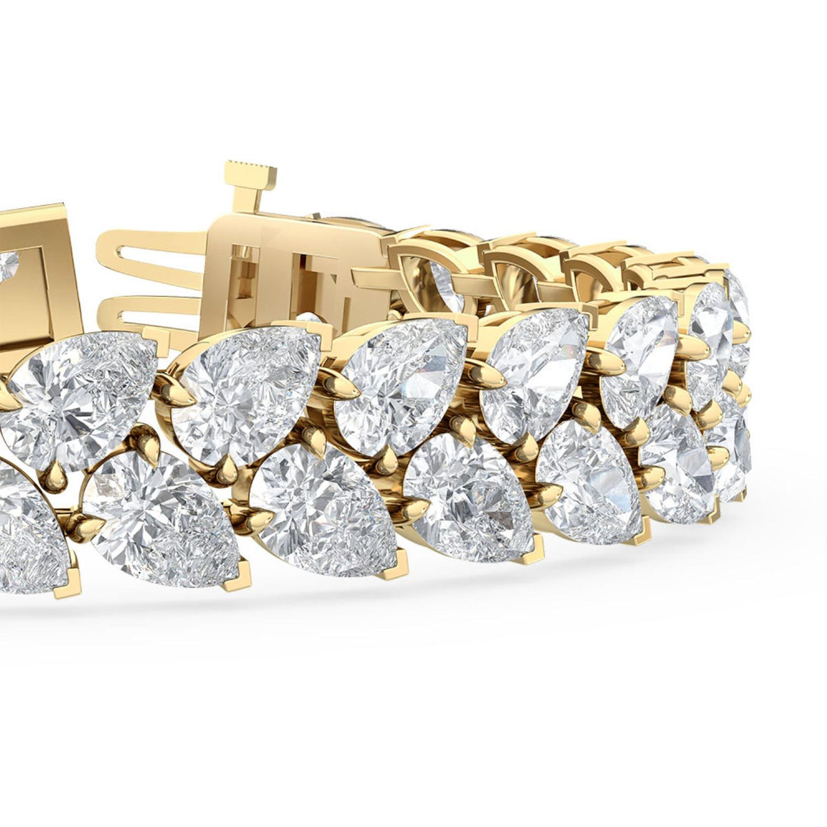 Yellow Gold / 22.87ct Lab Grown Diamond Tennis Bracelet