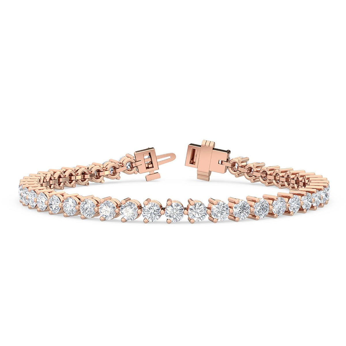 Rose Gold / 5.00ct Lab Grown Diamond Tennis Bracelet