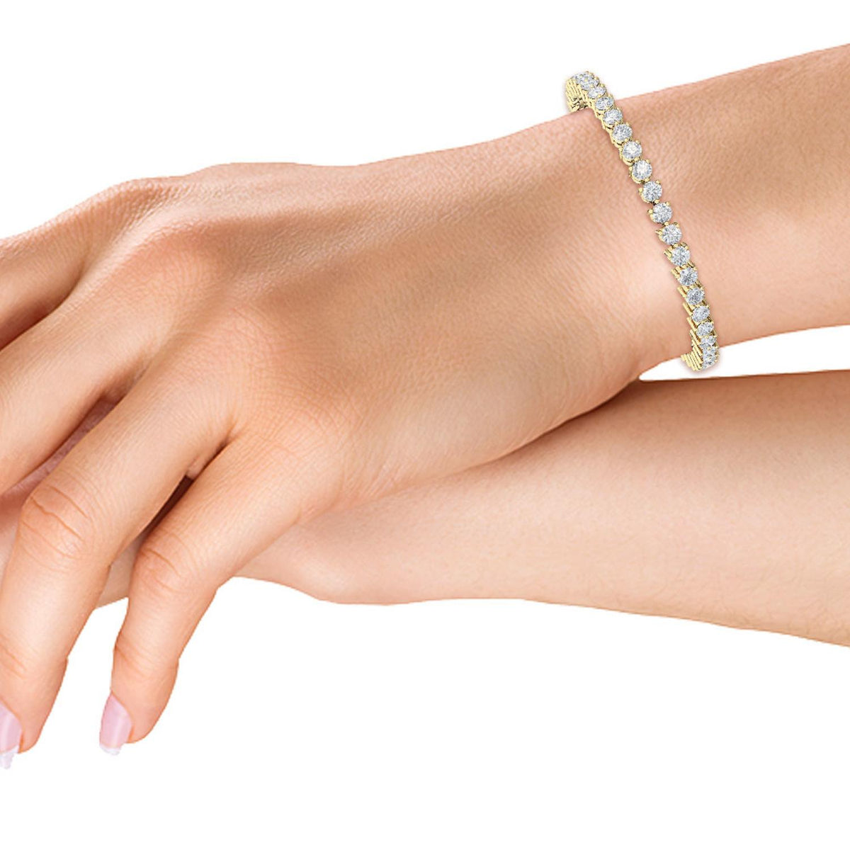 Yellow Gold / 5.00ct Lab Grown Diamond Tennis Bracelet