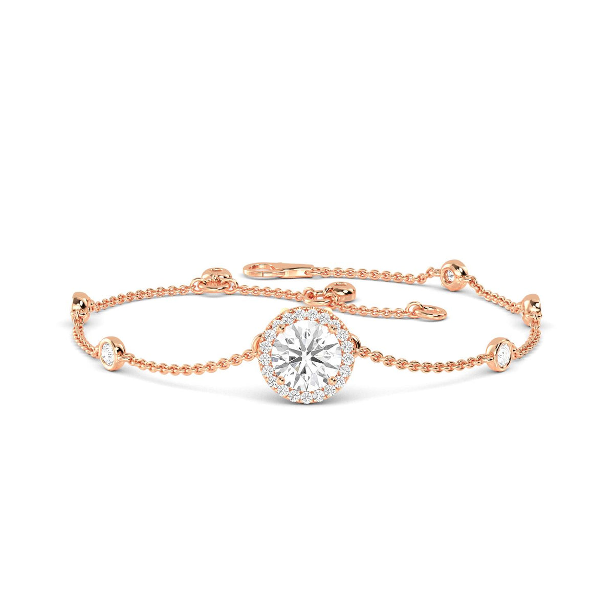 Rose Gold / 0.98ct Lab Grown Diamond Bracelet
