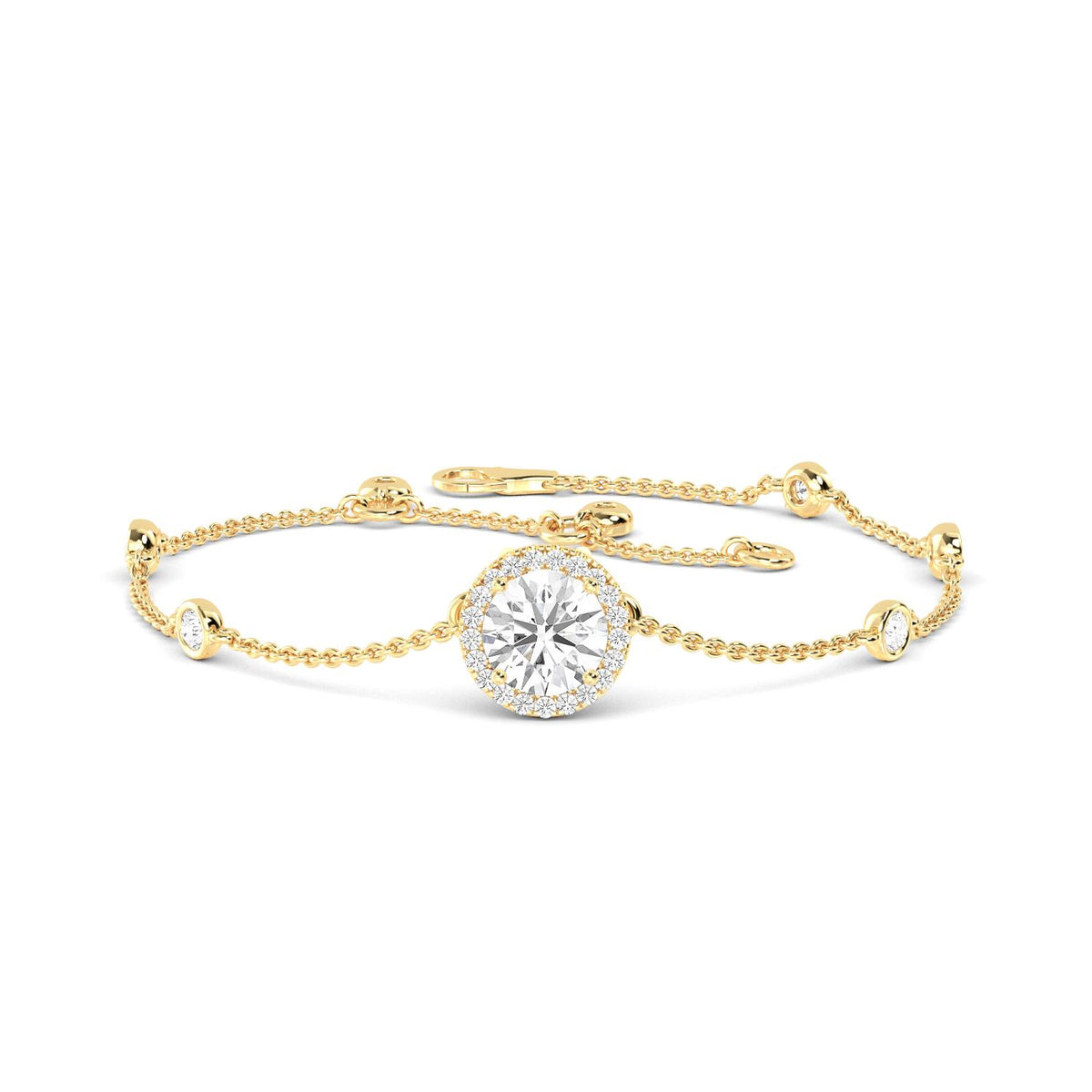 Yellow Gold / 0.98ct Lab Grown Diamond Bracelet