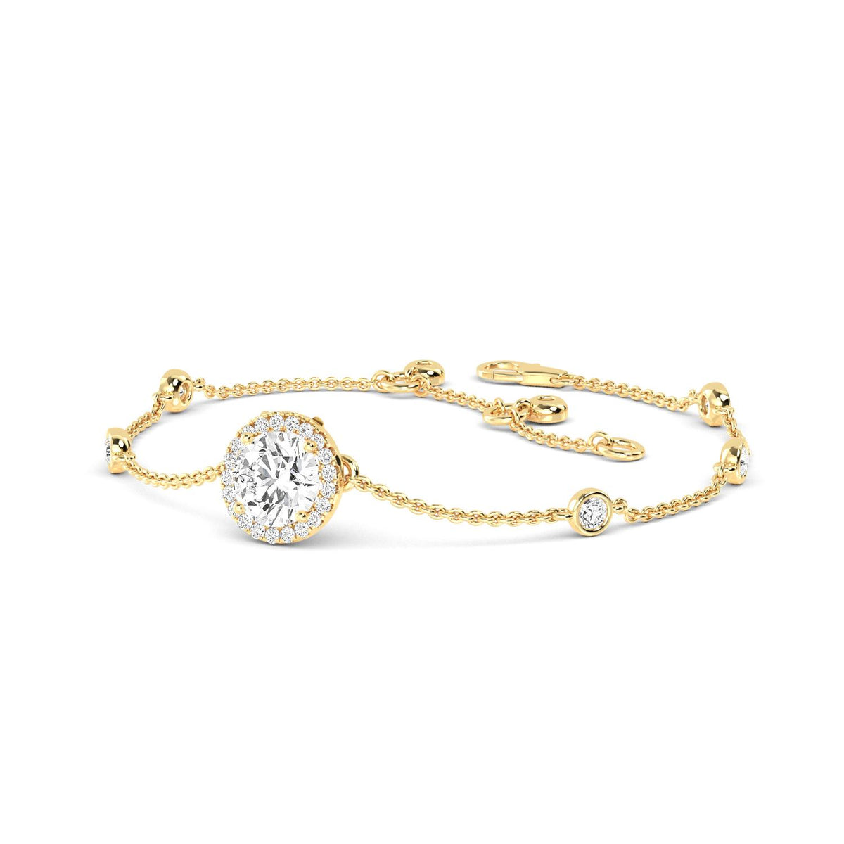 Yellow Gold / 0.98ct Lab Grown Diamond Bracelet
