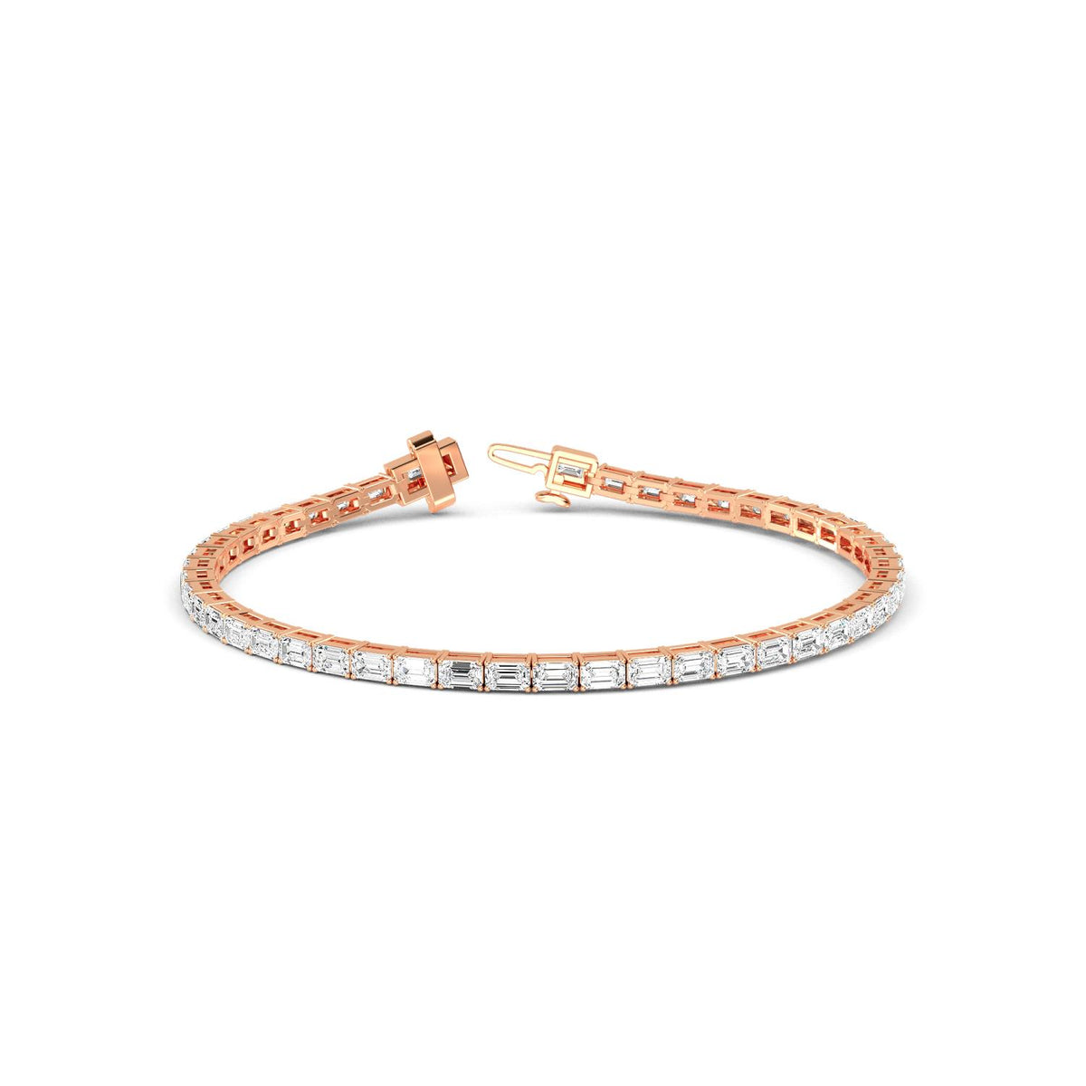 Rose Gold / 5.18ct Lab Grown Diamond Tennis Bracelet