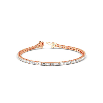 Rose Gold / 5.18ct Lab Grown Diamond Tennis Bracelet