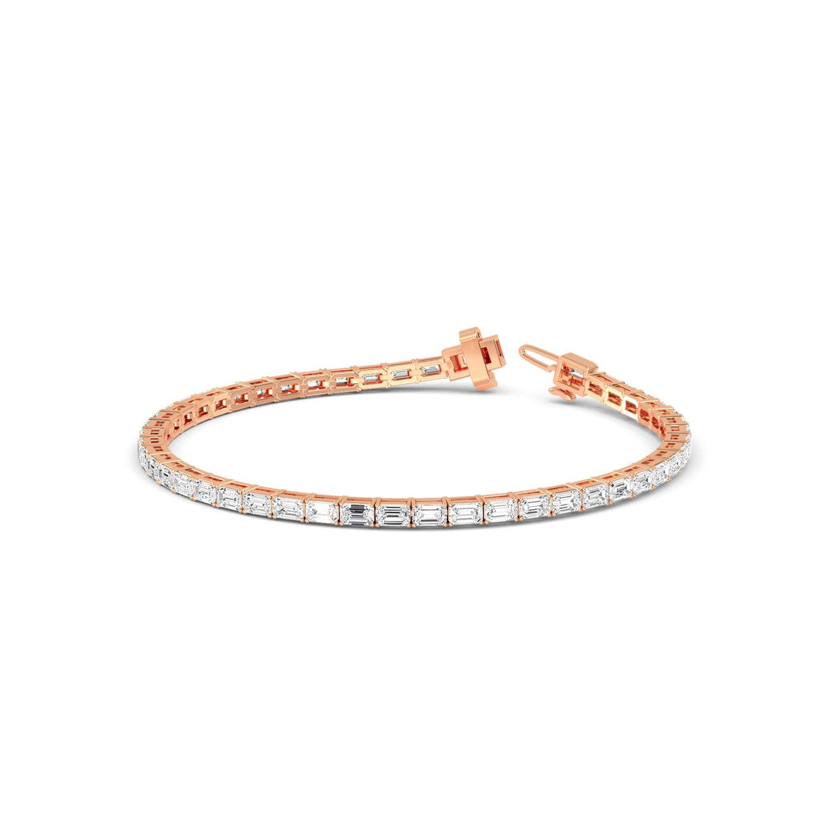 Rose Gold / 5.18ct Lab Grown Diamond Tennis Bracelet