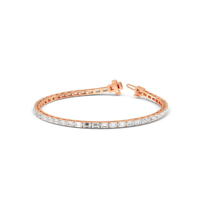 Rose Gold / 5.18ct Lab Grown Diamond Tennis Bracelet