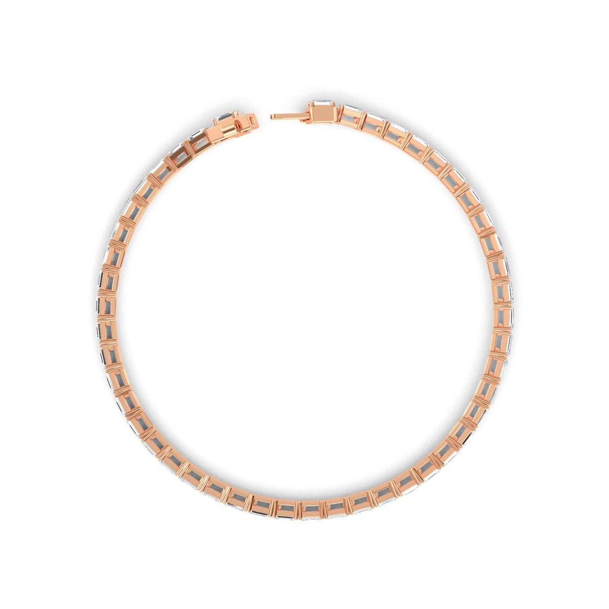 Rose Gold / 5.18ct Lab Grown Diamond Tennis Bracelet