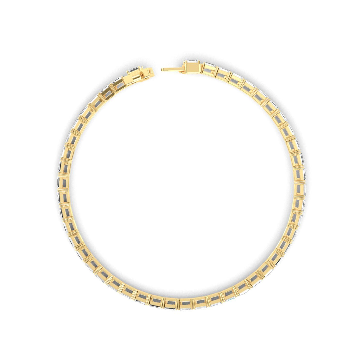 Yellow Gold / 5.18ct Lab Grown Diamond Tennis Bracelet