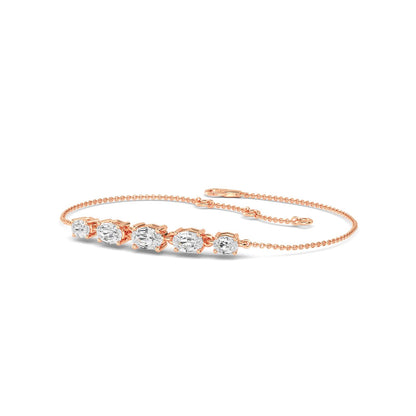 Rose Gold / 1.43ct Lab Grown Diamond Bracelet