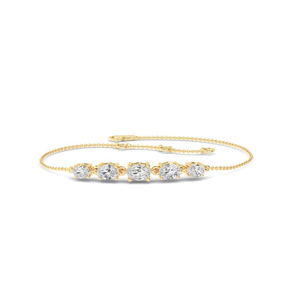 Yellow Gold / 1.43ct Lab Grown Diamond Bracelet