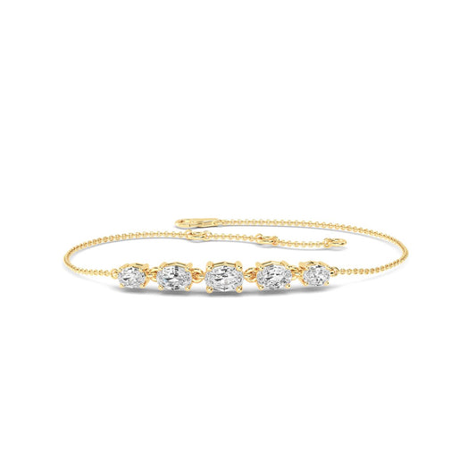 Yellow Gold / 1.43ct Lab Grown Diamond Bracelet