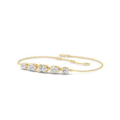 Yellow Gold / 1.43ct Lab Grown Diamond Bracelet
