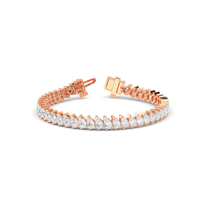 Rose Gold / 14.23ct Lab Grown Diamond Tennis Bracelet
