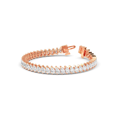Rose Gold / 14.23ct Lab Grown Diamond Tennis Bracelet