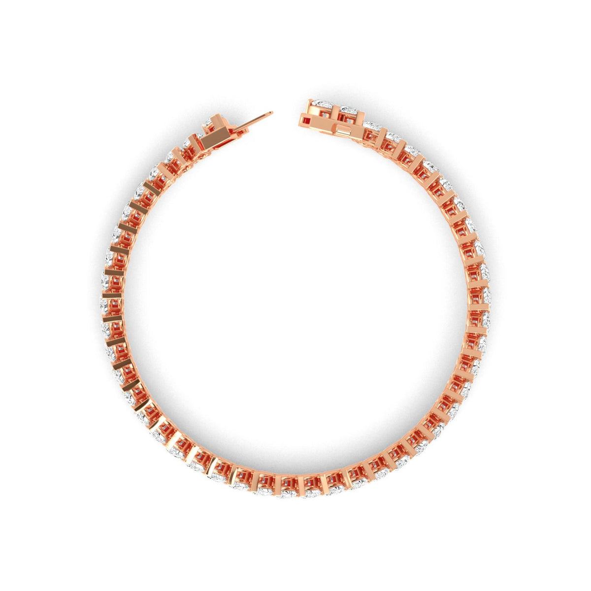 Rose Gold / 14.23ct Lab Grown Diamond Tennis Bracelet