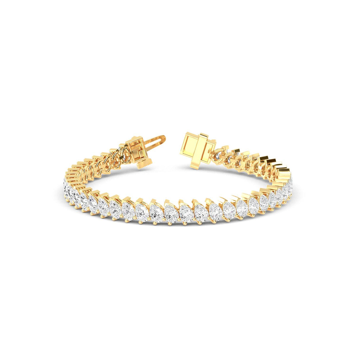 Yellow Gold / 14.23ct Lab Grown Diamond Tennis Bracelet
