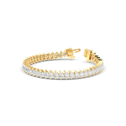 Yellow Gold / 14.23ct Lab Grown Diamond Tennis Bracelet