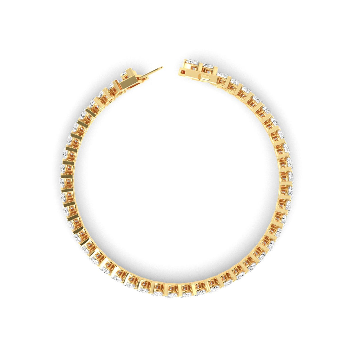 Yellow Gold / 14.23ct Lab Grown Diamond Tennis Bracelet