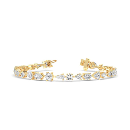 Yellow Gold / 7.96ct Lab Grown Diamond Bracelet