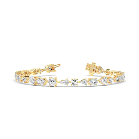 Yellow Gold / 7.96ct Lab Grown Diamond Bracelet