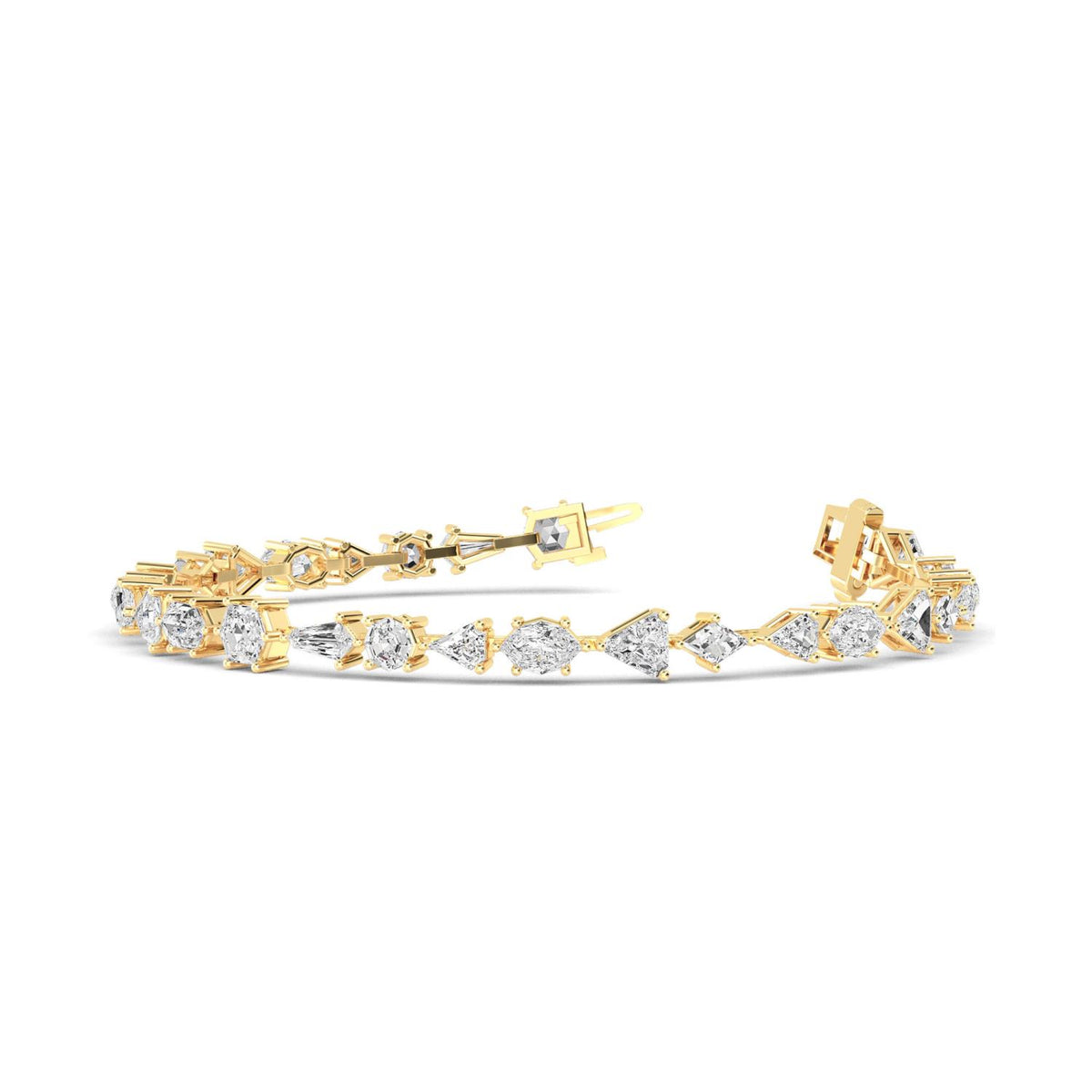 Yellow Gold / 7.96ct Lab Grown Diamond Bracelet
