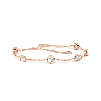 Rose Gold / 0.91ct Lab Grown Diamond Bracelet