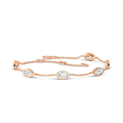 Rose Gold / 0.95ct Lab Grown Diamond Bracelet