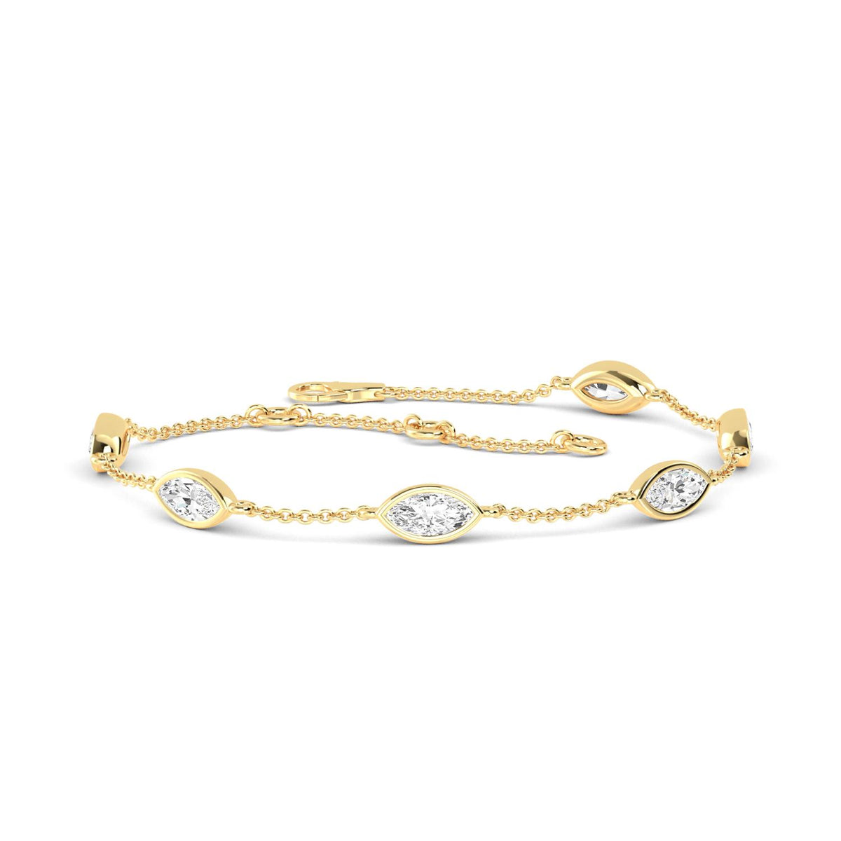 Yellow Gold / 0.95ct Lab Grown Diamond Bracelet