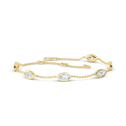 Yellow Gold / 0.95ct Lab Grown Diamond Bracelet