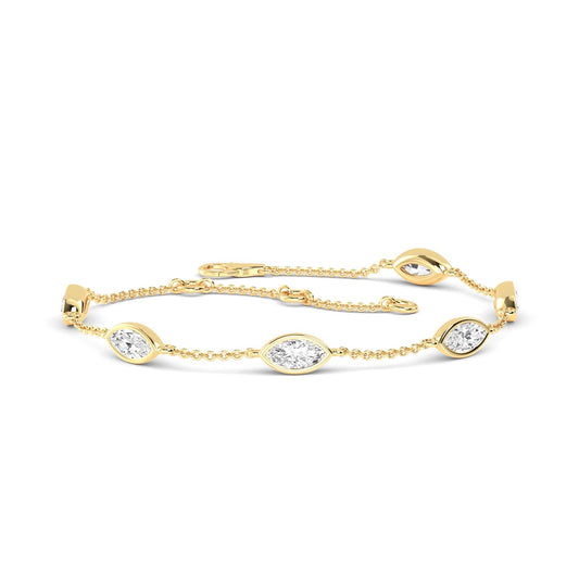 Yellow Gold / 0.95ct Lab Grown Diamond Bracelet