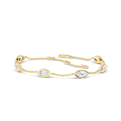 Yellow Gold / 0.95ct Lab Grown Diamond Bracelet