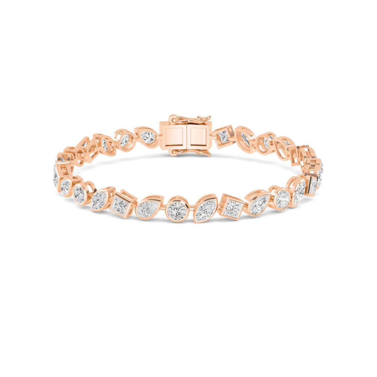 Rose Gold / 6.68ct Lab Grown Diamond Tennis Bracelet