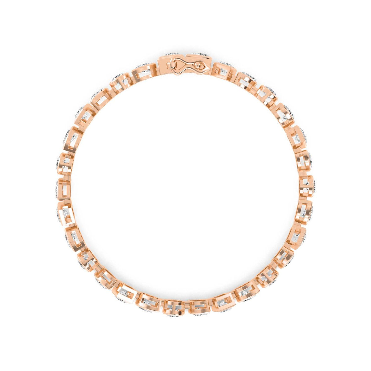 Rose Gold / 6.68ct Lab Grown Diamond Tennis Bracelet