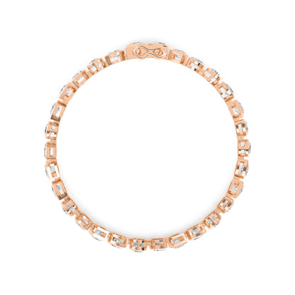 Rose Gold / 6.68ct Lab Grown Diamond Tennis Bracelet