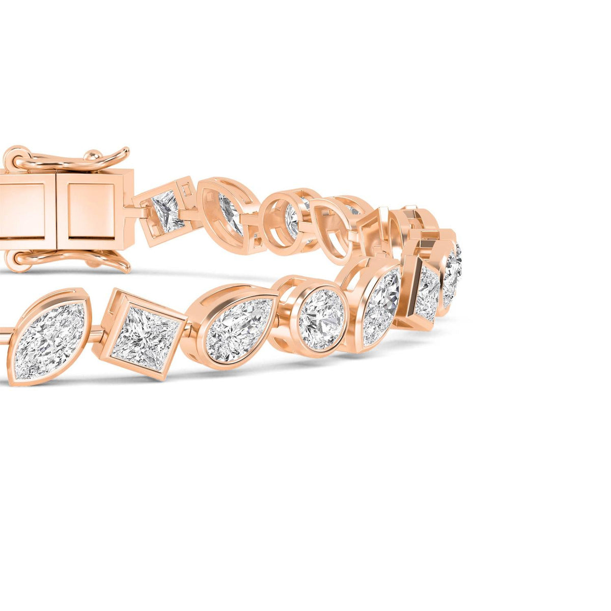Rose Gold / 6.68ct Lab Grown Diamond Tennis Bracelet