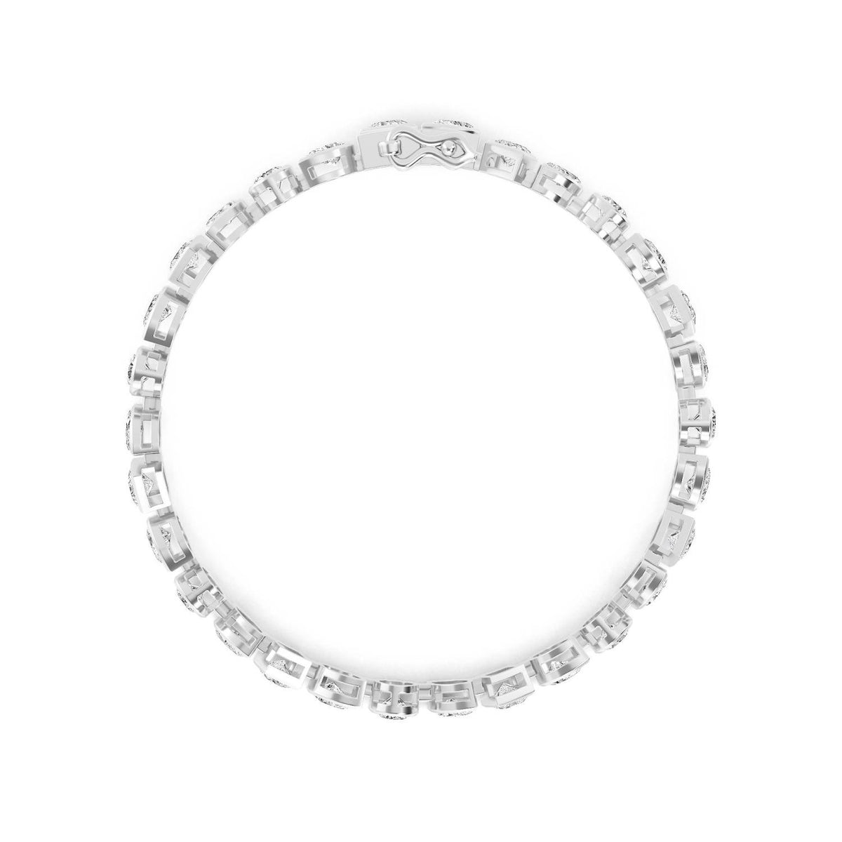 White Gold / 6.68ct Lab Grown Diamond Tennis Bracelet