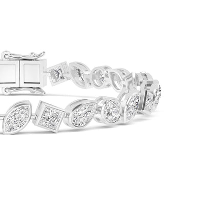 White Gold / 6.68ct Lab Grown Diamond Tennis Bracelet
