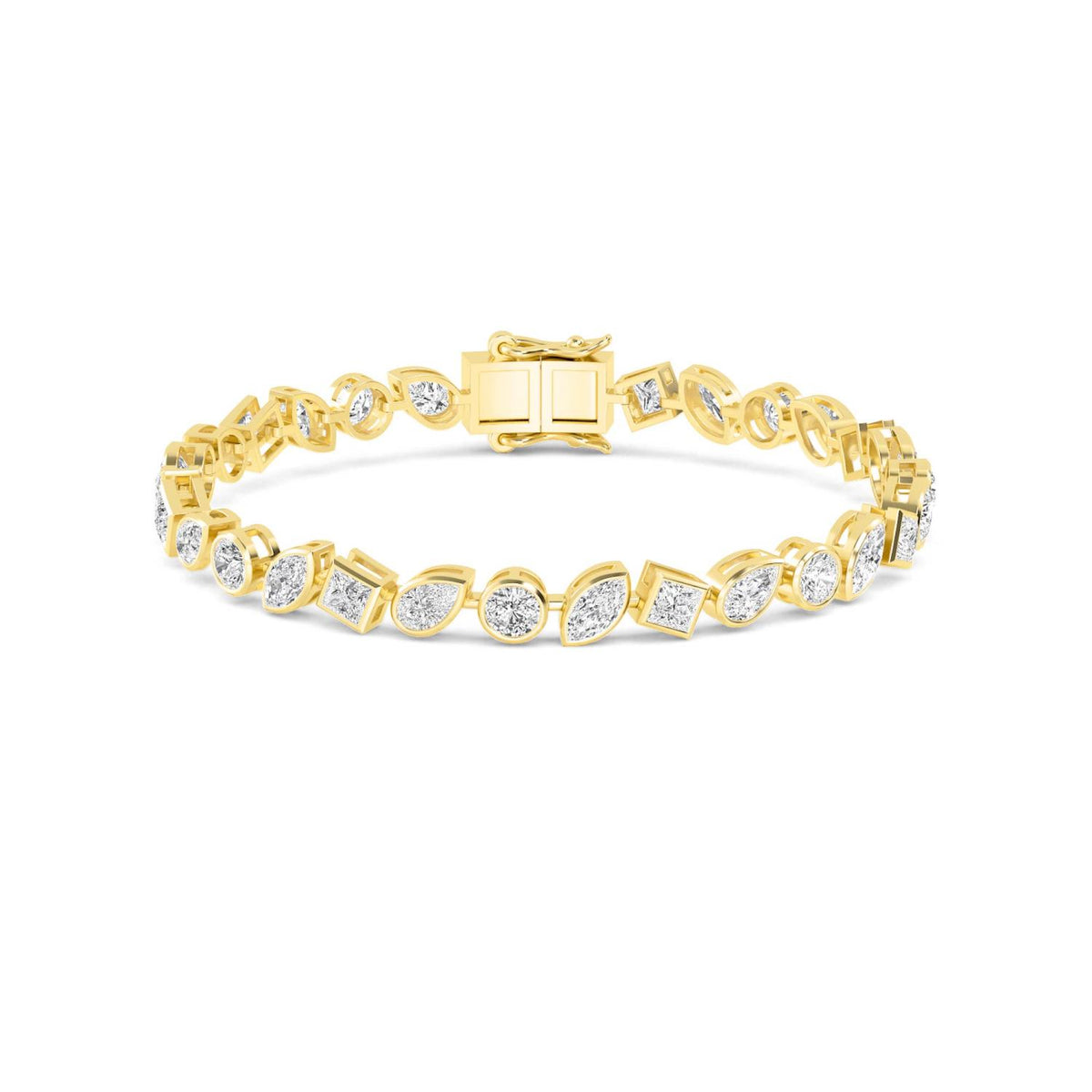 Yellow Gold / 6.68ct Lab Grown Diamond Tennis Bracelet