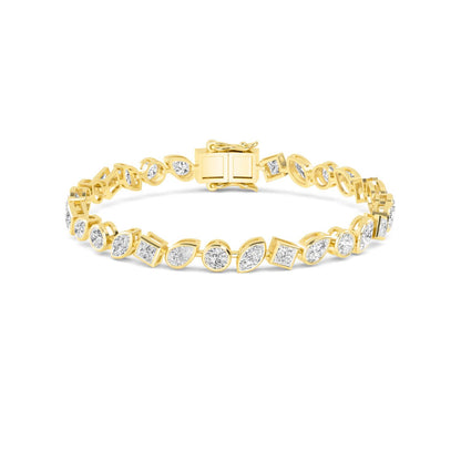 Yellow Gold / 6.68ct Lab Grown Diamond Tennis Bracelet