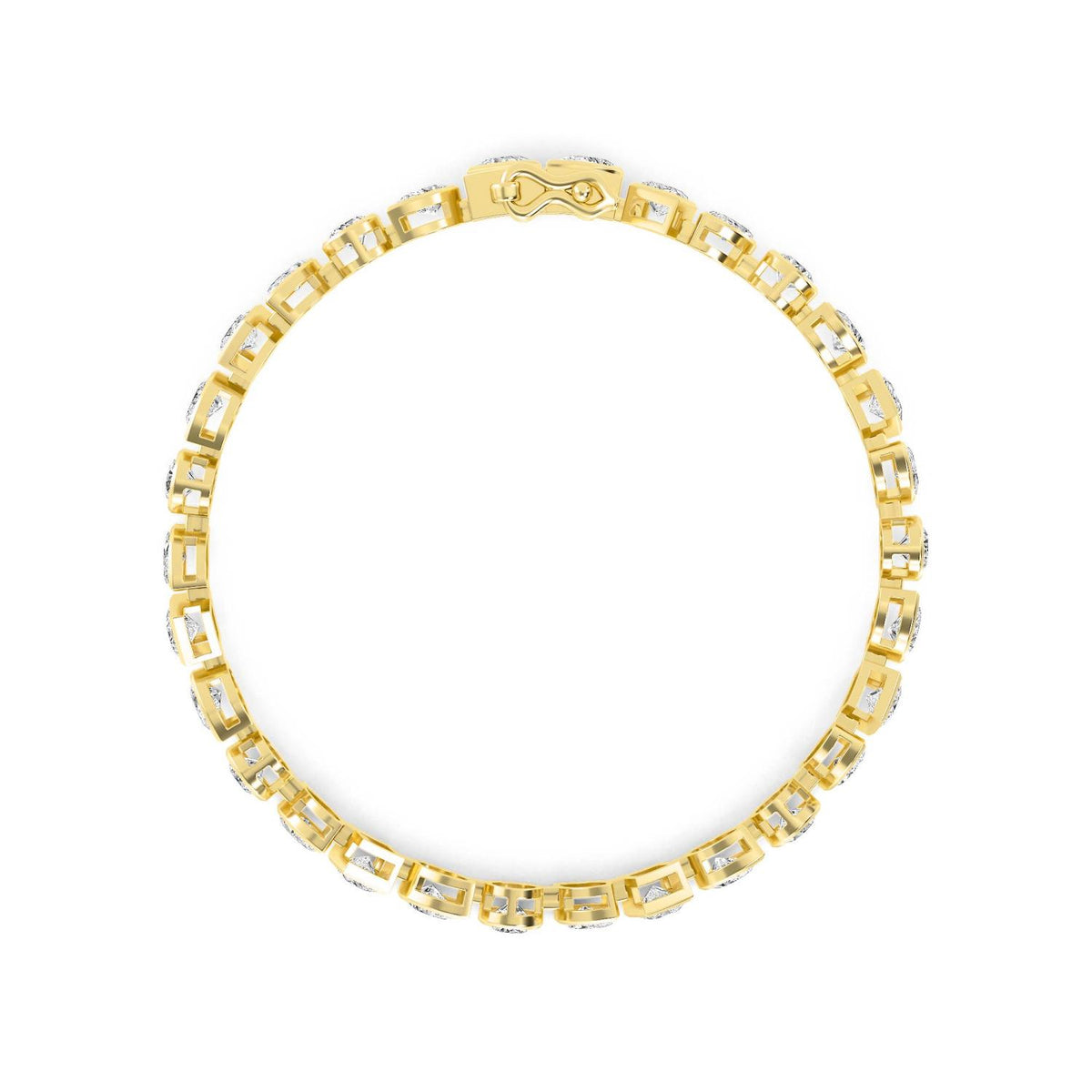 Yellow Gold / 6.68ct Lab Grown Diamond Tennis Bracelet