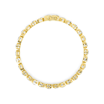 Yellow Gold / 6.68ct Lab Grown Diamond Tennis Bracelet