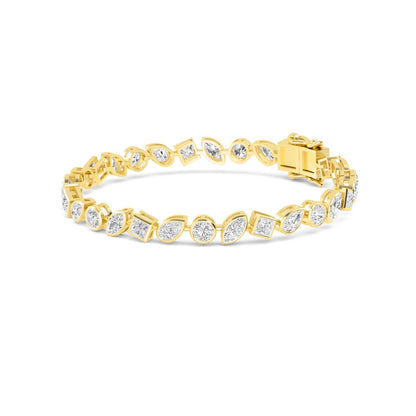 Yellow Gold / 6.68ct Lab Grown Diamond Tennis Bracelet