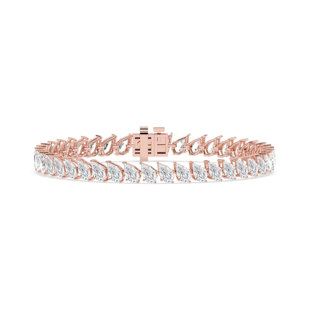 Rose Gold / 12.77ct Lab Grown Diamond Tennis Bracelet