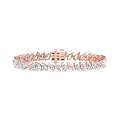 Rose Gold / 12.77ct Lab Grown Diamond Tennis Bracelet