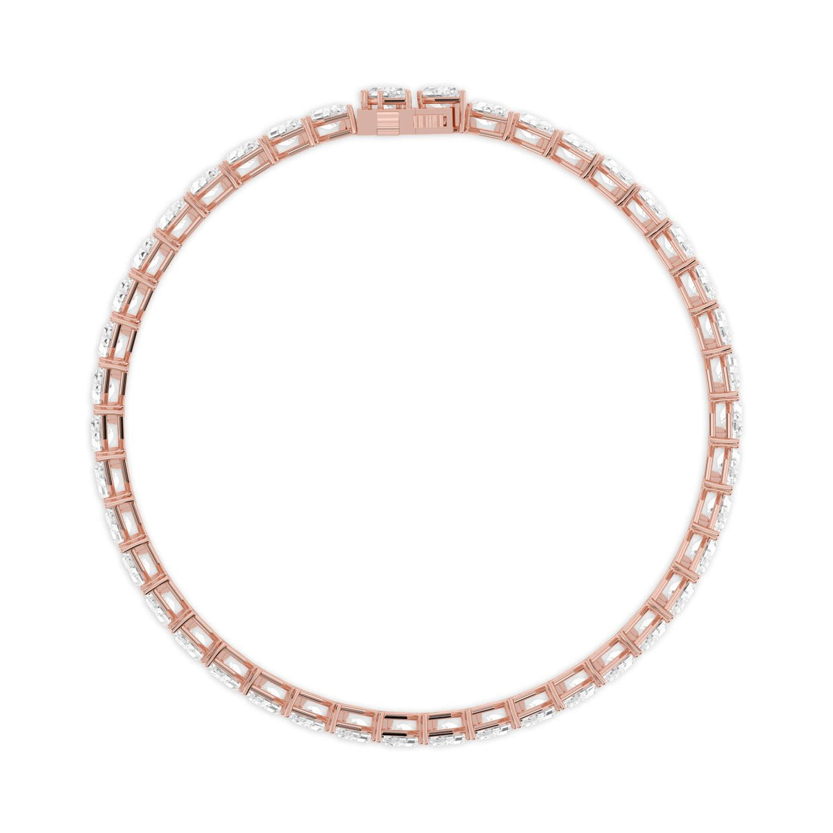Rose Gold / 12.77ct Lab Grown Diamond Tennis Bracelet