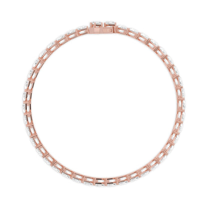 Rose Gold / 12.77ct Lab Grown Diamond Tennis Bracelet