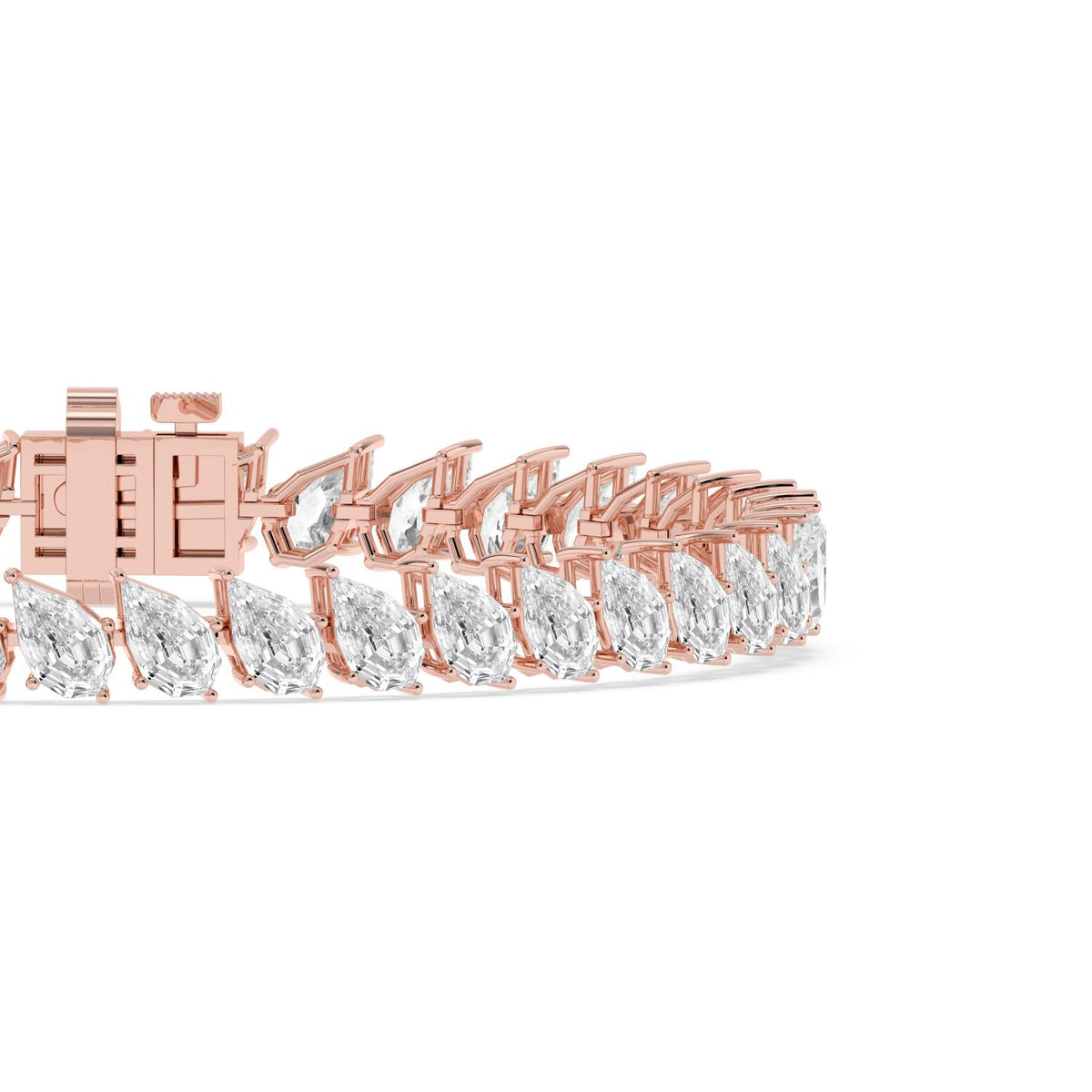 Rose Gold / 12.77ct Lab Grown Diamond Tennis Bracelet