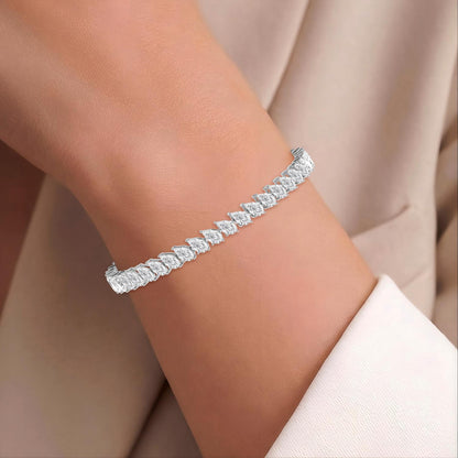 White Gold / 12.77ct Lab Grown Diamond Tennis Bracelet
