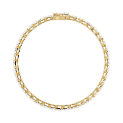 Yellow Gold / 12.77ct Lab Grown Diamond Tennis Bracelet
